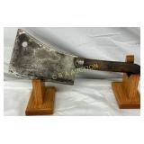 14-Inch Hand-Forged Meat Cleaver with Wood Handle