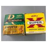 Two Boxes of Vintage Remington and Western Shotgun