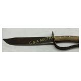 Antler Handle Knife with Metal D-Guard