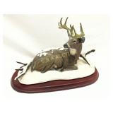 Winter Stag Sculpture by Bob Travers from White-Ta