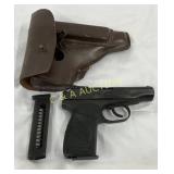 .380 ACP Semi-Automatic Pistol with Leather Holste