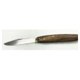Wood Handle Folding Pocket Knife, Steel Blade