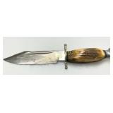 Stag Handle Fixed Blade knife with Crossguard