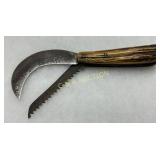 Plattner-Marked Folding Hoof Knife with Saw-Tooth