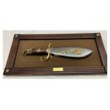 Vietnam Veterans Com. Knife in Wood Display