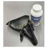 Leather Pistol Holster with Bottle of American Pio