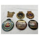 6 Mixed Watch Fobs, Including AAA, Great Western,