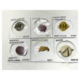 Six Vintage Tobacco Tags with Various Brands and D