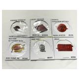 Six Vintage Tobacco Advertising Tags in Card Holde