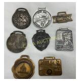 Seven Assorted Metal Dog License Tags and Animal I