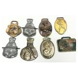 Seven Decorative Vintage Horse Bridle Rosettes and