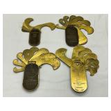 Four Brass Edwards Manufacturing Rope Measuring To