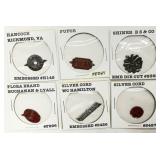 Six Embossed and Die-Cut Tobacco Tags in Individua