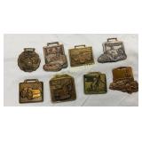 Vintage Heavy Equipment Brass Belt Buckles Featuri