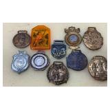 Ten Vintage Fob-Style Medallions in Mixed Metal an