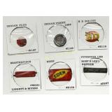 Six Advertising and Trade Tokens, Including Indian