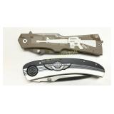 Two Folding Pocket Knives: Harley-Davidson Design