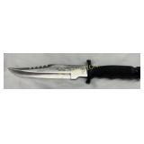 Survival Master Knife with Metal Handle and Serrat