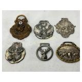 6 Elks Lodge and Decorative Watch Fobs