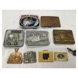 10 Metal Accessories: 5 Belt Buckles, 4 Watch Fobs