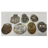 7 Metal Watch Fobs with Various Designs and Motifs