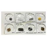 Eight Tobacco Tags in Individual Holders