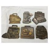 6 Metal Watch Fobs Featuring Heavy Equipment Desig