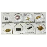 Eight Vintage Tobacco Tags in Protective Sleeves