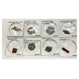 Eight Tobacco Tags with Display Cards