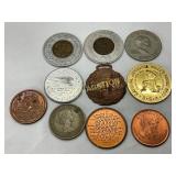 Ten Assorted Commemorative and Souvenir Coins and