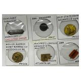 Six Tobacco Advertising Tokens and Tags