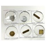 Six Vintage Tobacco Tags with Die-Cut and Embossed