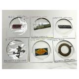 Six Vintage Tobacco Tags in Individual Holders