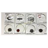 Eight Vintage Tobacco Advertising Tags in Assorted