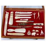 20 Ivory and Wooden Decorative and Functional Item