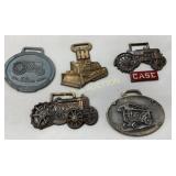 Five Vintage Tractor and Machinery-Themed Belt Buc
