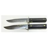 Two Utica Sportsman Fixed-Blade Knives with Black