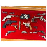 18 Miniature Gun Replicas with Display Case