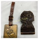 Bronze Watch Fob with Rex III Machinery Motif and