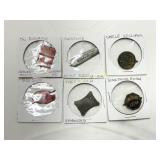 Six Vintage Tobacco Tags Featuring Various Brands