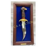Golden Eagle-Themed Decorative Knife with Display
