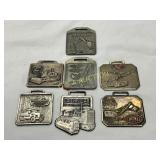 Seven Metal Watch Fobs Featuring Construction and
