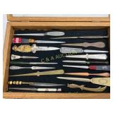 18 Ice Picks with Decorative Handles and Wooden Di