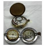 Two Pocket Watches: Locomotive-Motif and Compass-I