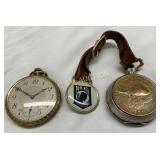 Two Pocket Watches With Decorative Cases and One C
