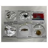 6 Vintage Tobacco Tags, Various Designs and Brands