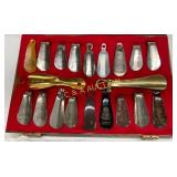 20 Shoe Horns in Metal and Brass with Custom Case