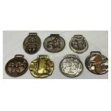 7 Advertising and Commemorative Watch Fobs in Mixe