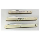 Three Folding Knives with Schrade and Stanley Blad