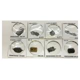 Eight Tobacco Advertising Tags with Embossed Desig